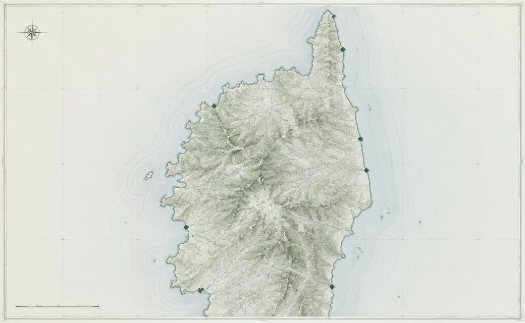 Carte topographique de la Corse